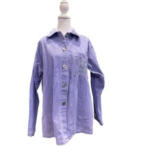 Bfofo Designs Medium Lavender Cotton Shacket Overshirt Indie